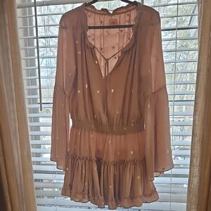 Buddy Love Blush Pink Dress With Small Silver Stars